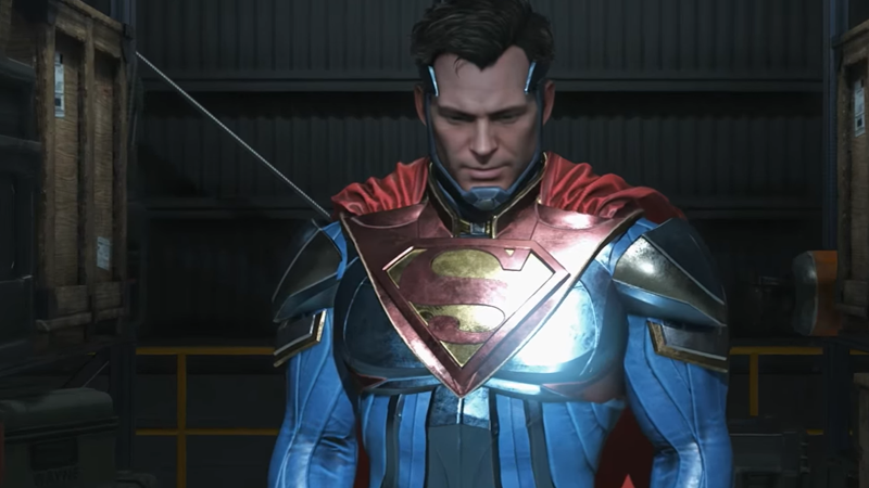 Injustice fighting game screenshot of Superman