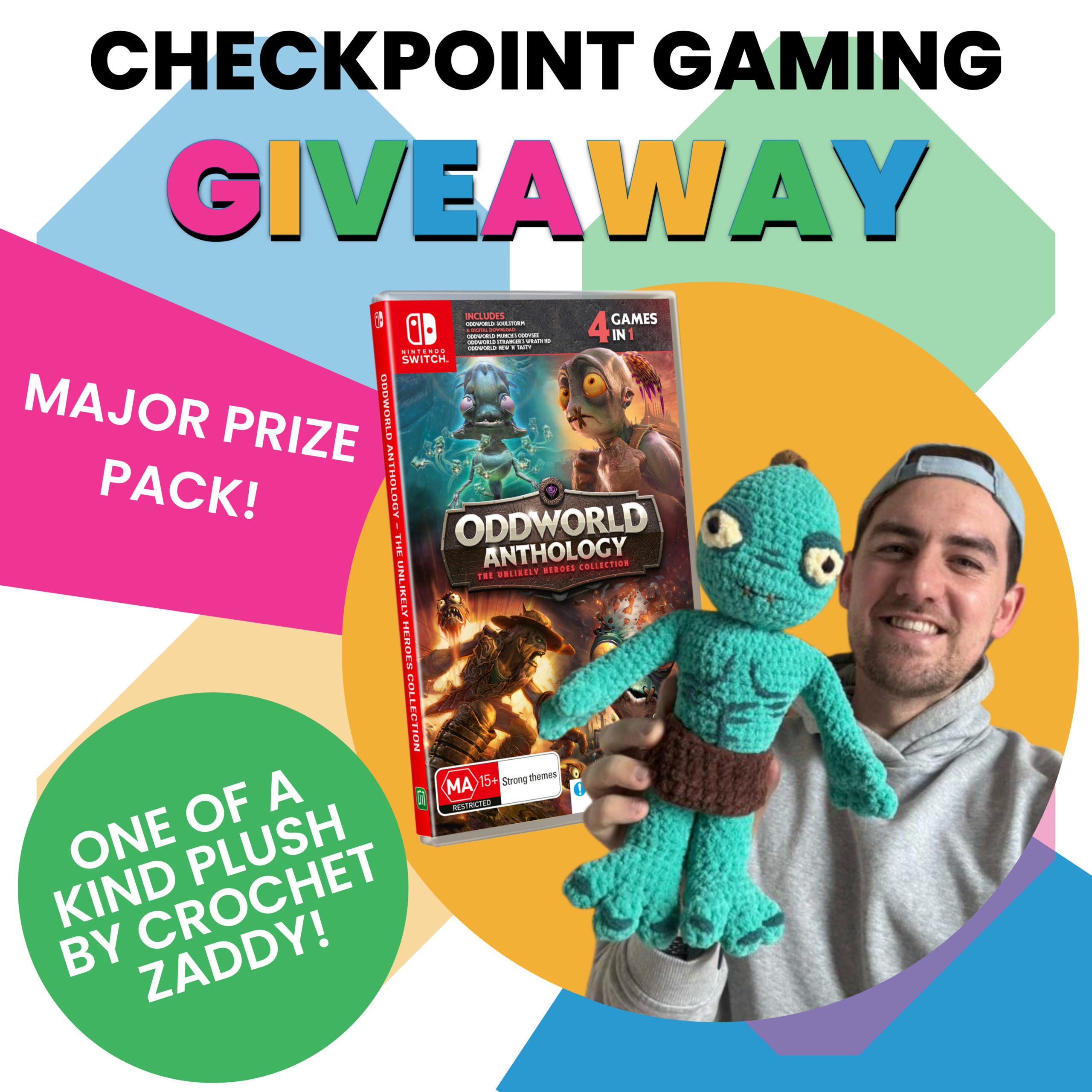 WIN: An epic Oddworld prize pack with Abe plushie by Crochet Me